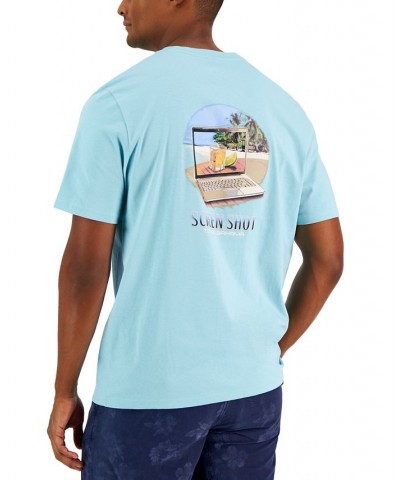 Men's Pocket Graphic T-Shirt Blue $24.03 T-Shirts