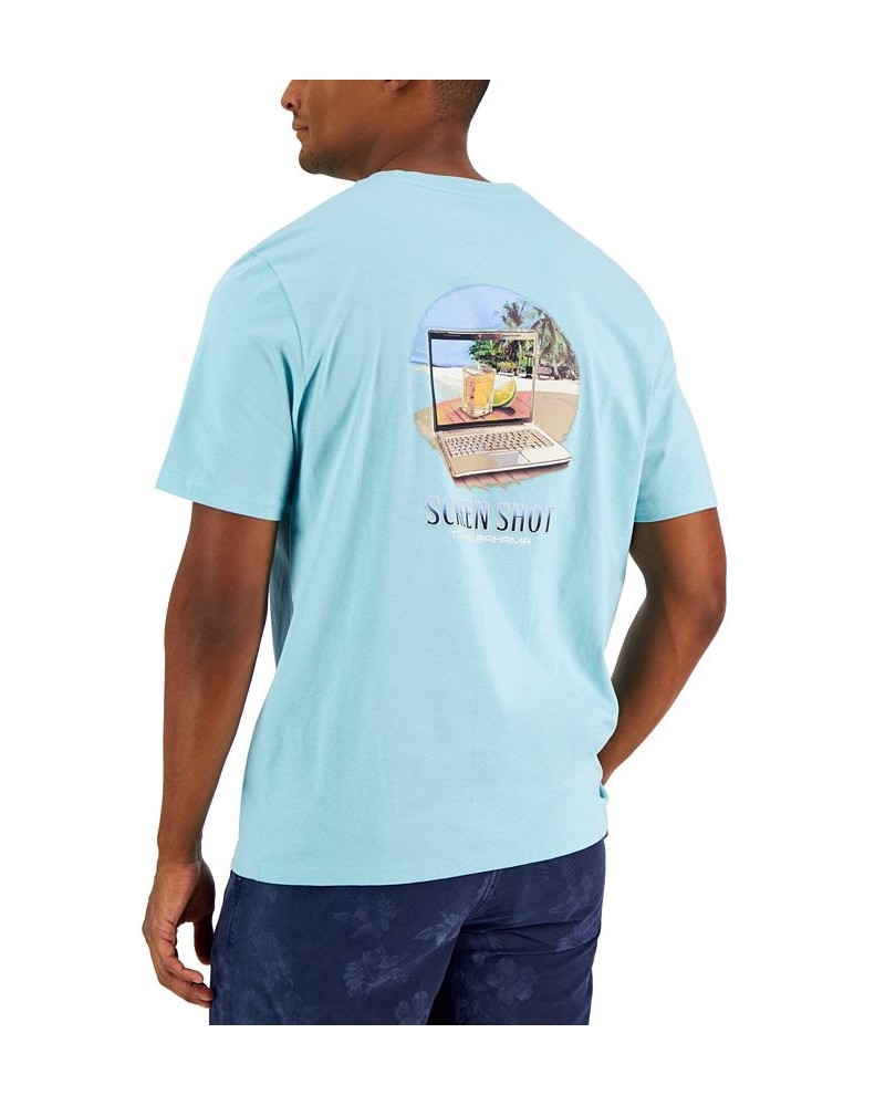 Men's Pocket Graphic T-Shirt Blue $24.03 T-Shirts