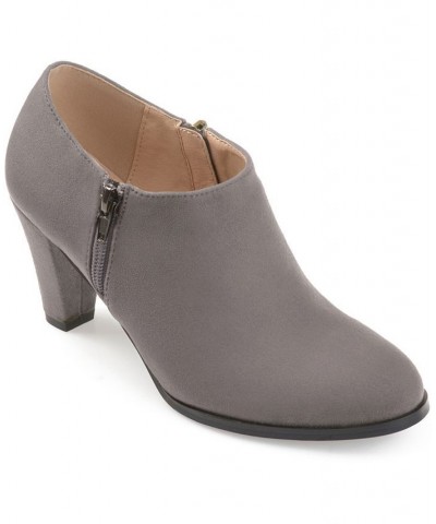 Women's Sanzi Low-Cut Booties Gray $47.00 Shoes