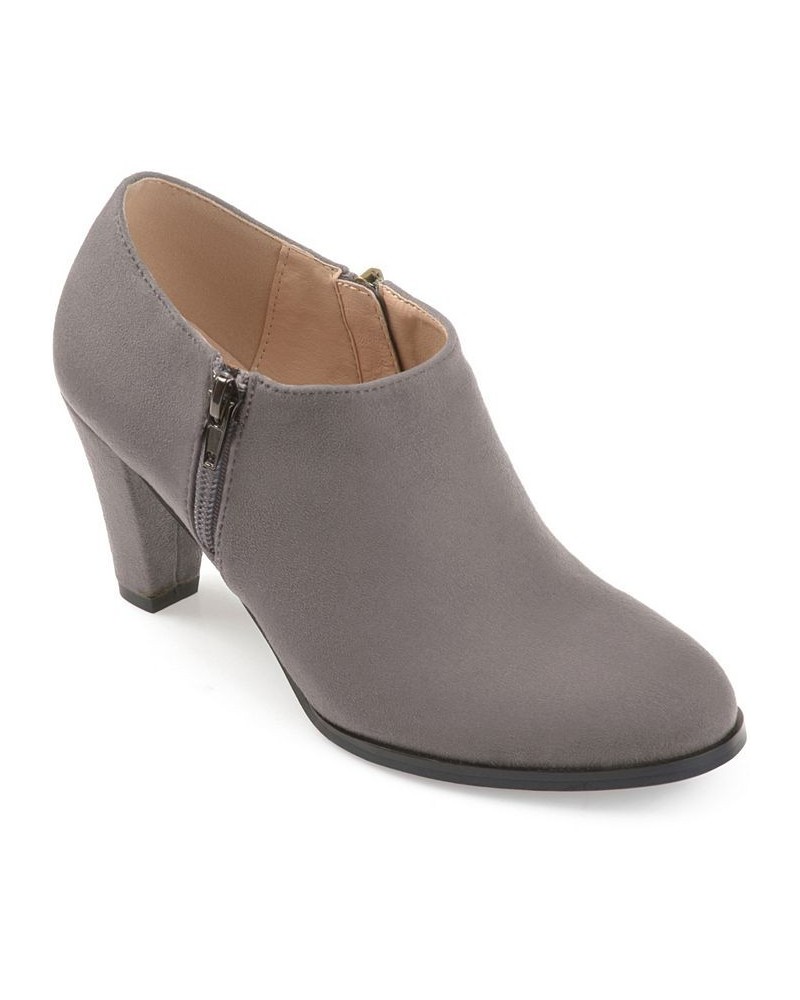 Women's Sanzi Low-Cut Booties Gray $47.00 Shoes