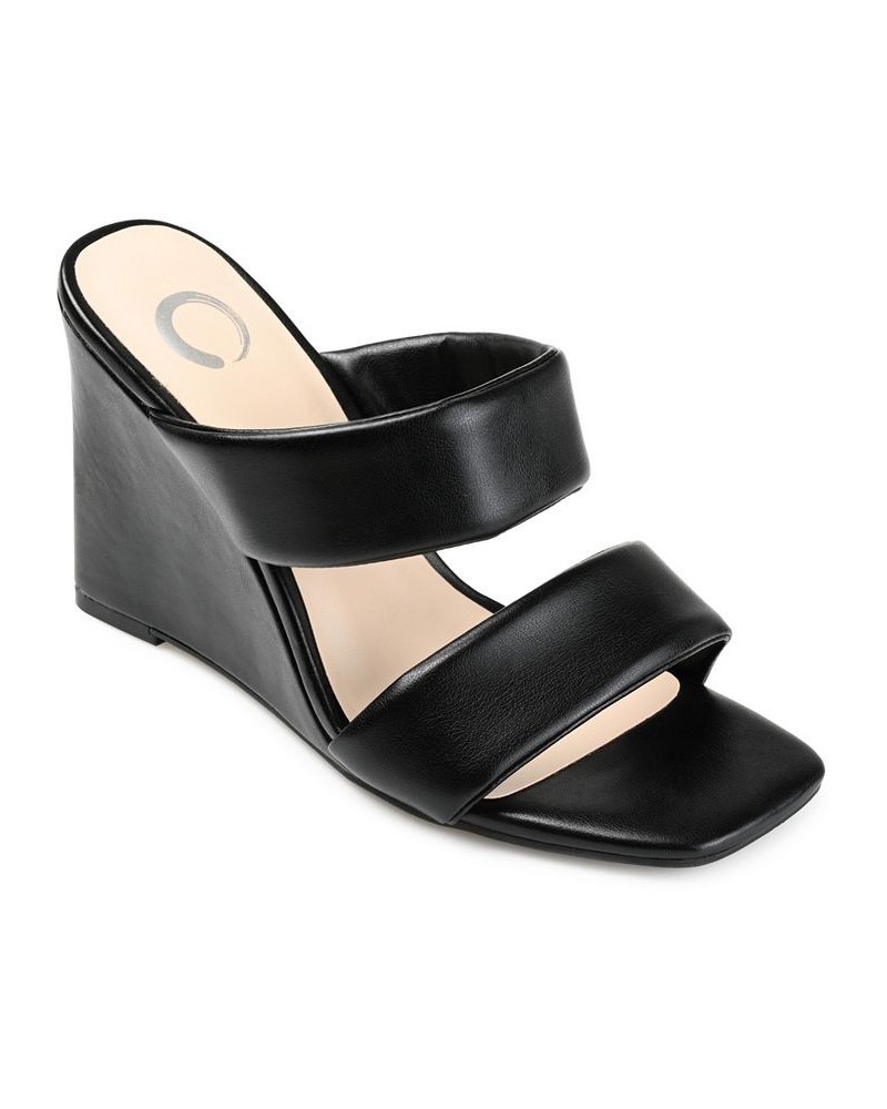 Women's Kailee Wedge Sandals Black $51.29 Shoes