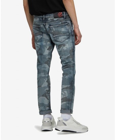 Men's Skinny Fit Camo Print Mamo Jeans Blue Camo $39.00 Jeans