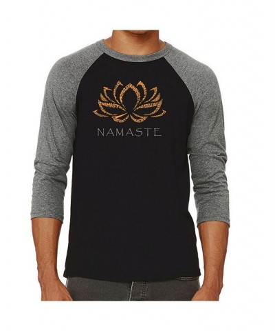 Men's Raglan Word Art T-shirt - Namaste Gray $25.19 T-Shirts