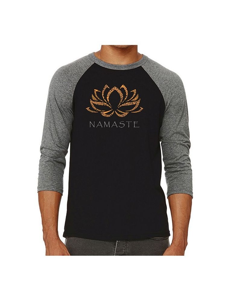 Men's Raglan Word Art T-shirt - Namaste Gray $25.19 T-Shirts