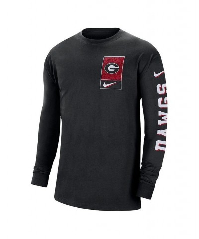 Men's Black Georgia Bulldogs Seasonal Max90 2-Hit Long Sleeve T-shirt $25.99 T-Shirts