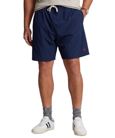 Men's Big & Tall Traveler Stretch Swim Trunks Blue $52.25 Swimsuits