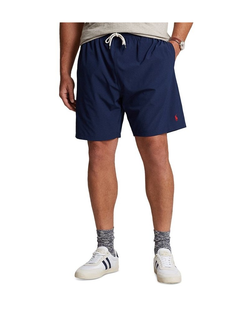 Men's Big & Tall Traveler Stretch Swim Trunks Blue $52.25 Swimsuits