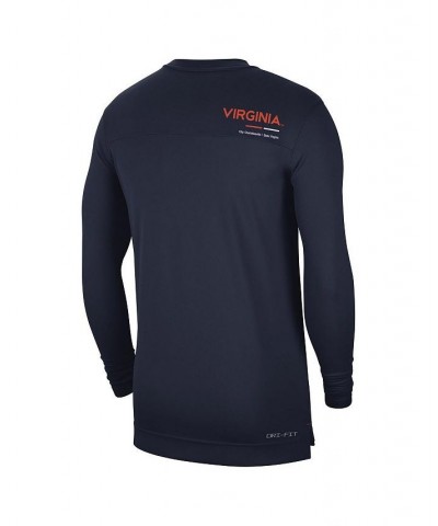 Men's Navy Virginia Cavaliers 2022 Coach Performance Long Sleeve V-Neck T-shirt $26.00 T-Shirts