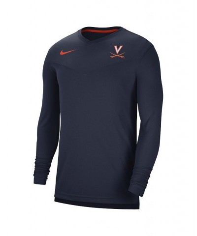 Men's Navy Virginia Cavaliers 2022 Coach Performance Long Sleeve V-Neck T-shirt $26.00 T-Shirts