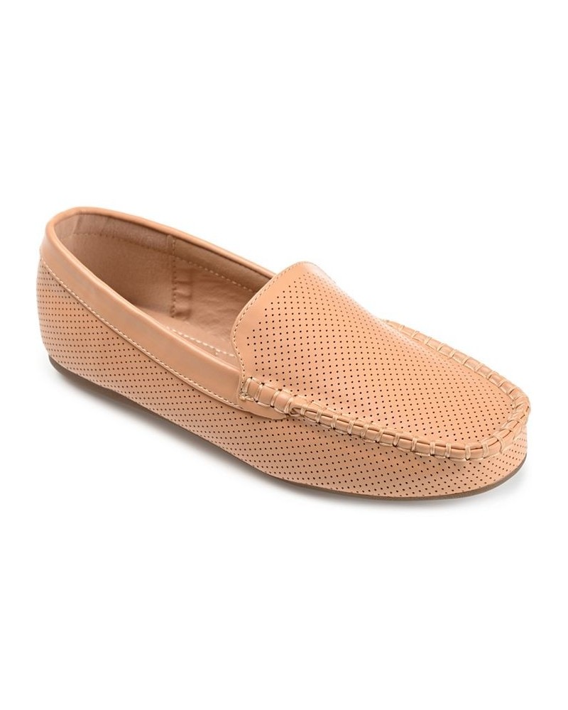 Women's Halsey Perforated Loafers Cognac $42.39 Shoes