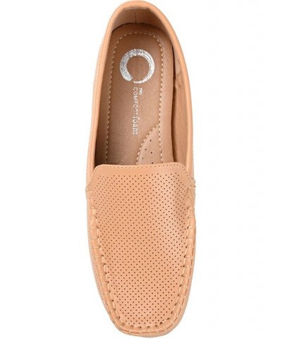 Women's Halsey Perforated Loafers Cognac $42.39 Shoes