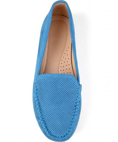 Women's Halsey Perforated Loafers Cognac $42.39 Shoes