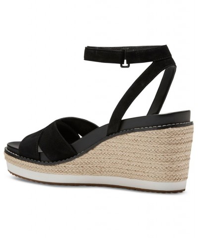 Women's Cloud Crisscross Espadrille Wedge Sandals Tan/Beige $61.25 Shoes