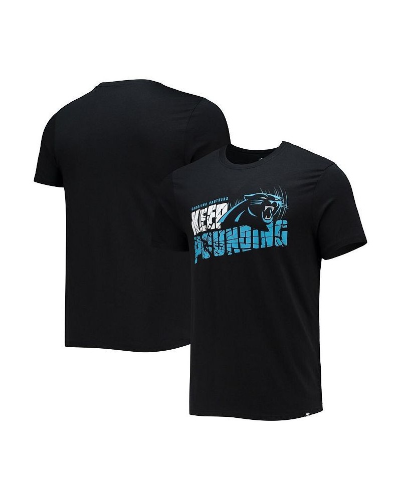 Men's '47 Black Carolina Panthers Keep Pounding Performance T-shirt $20.71 T-Shirts