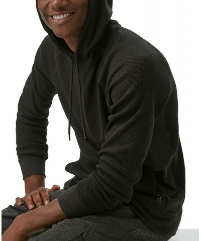 Men's Bay Stretch Waffle-Knit Hoodie Black $12.49 Sweatshirt