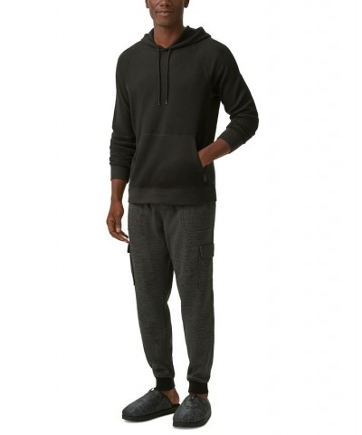 Men's Bay Stretch Waffle-Knit Hoodie Black $12.49 Sweatshirt