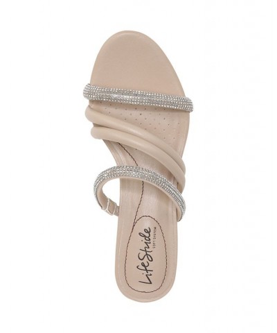 Yours Truly-2 Strappy Sandals Tan/Beige $32.80 Shoes