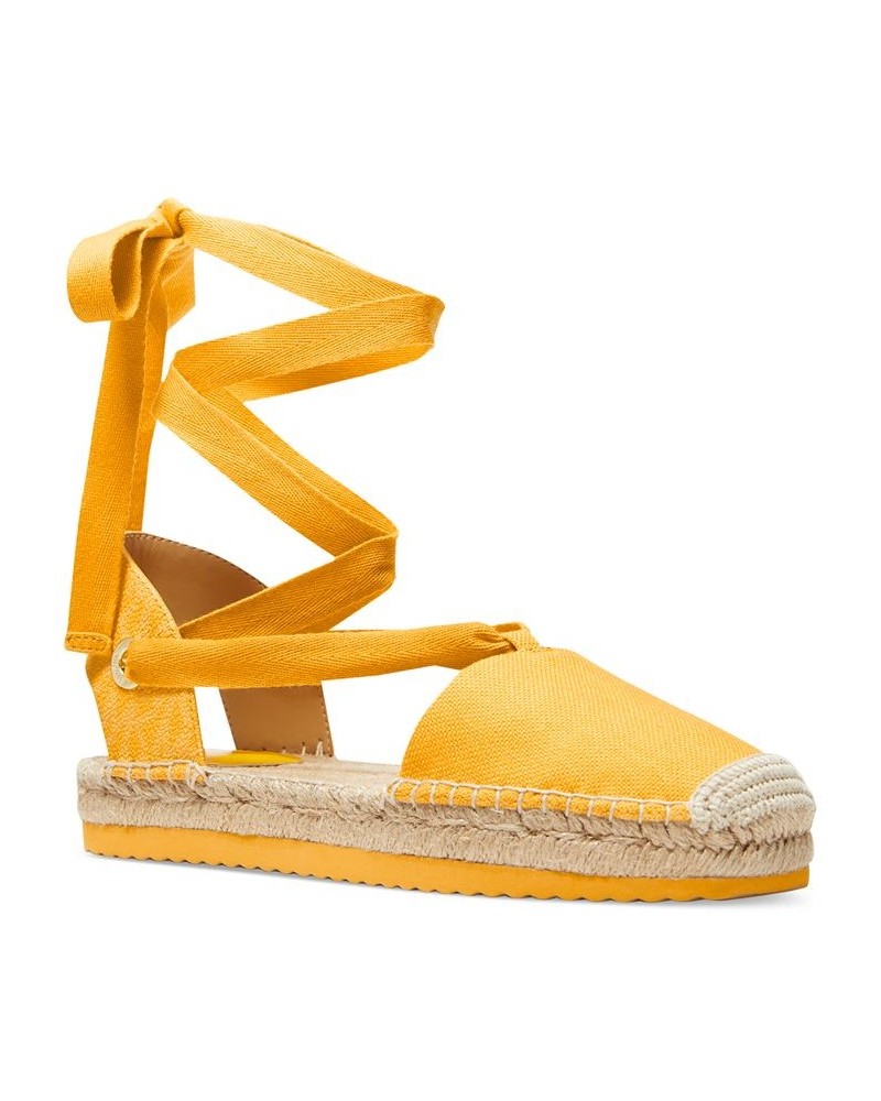 Women's Yara Ankle-Tie Espadrille Sandals Yellow $66.15 Shoes