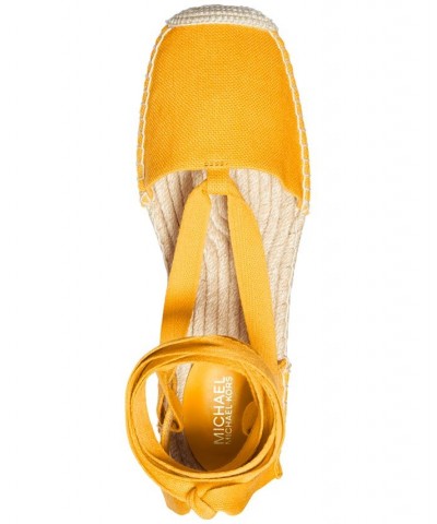 Women's Yara Ankle-Tie Espadrille Sandals Yellow $66.15 Shoes