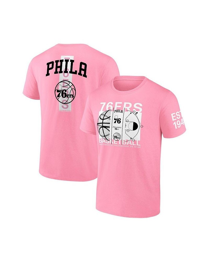 Men's Branded Candy Pink Philadelphia 76ers Street Collective T-shirt $19.78 T-Shirts