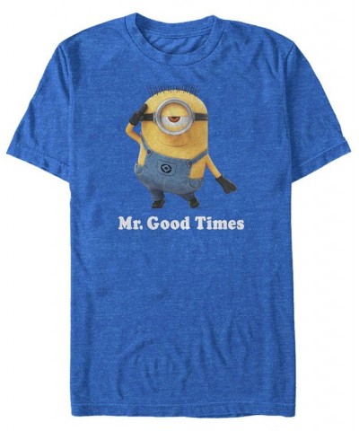 Minions Illumination Men's Despicable Me Mr. Good Times Short Sleeve T-Shirt Gray $14.00 T-Shirts