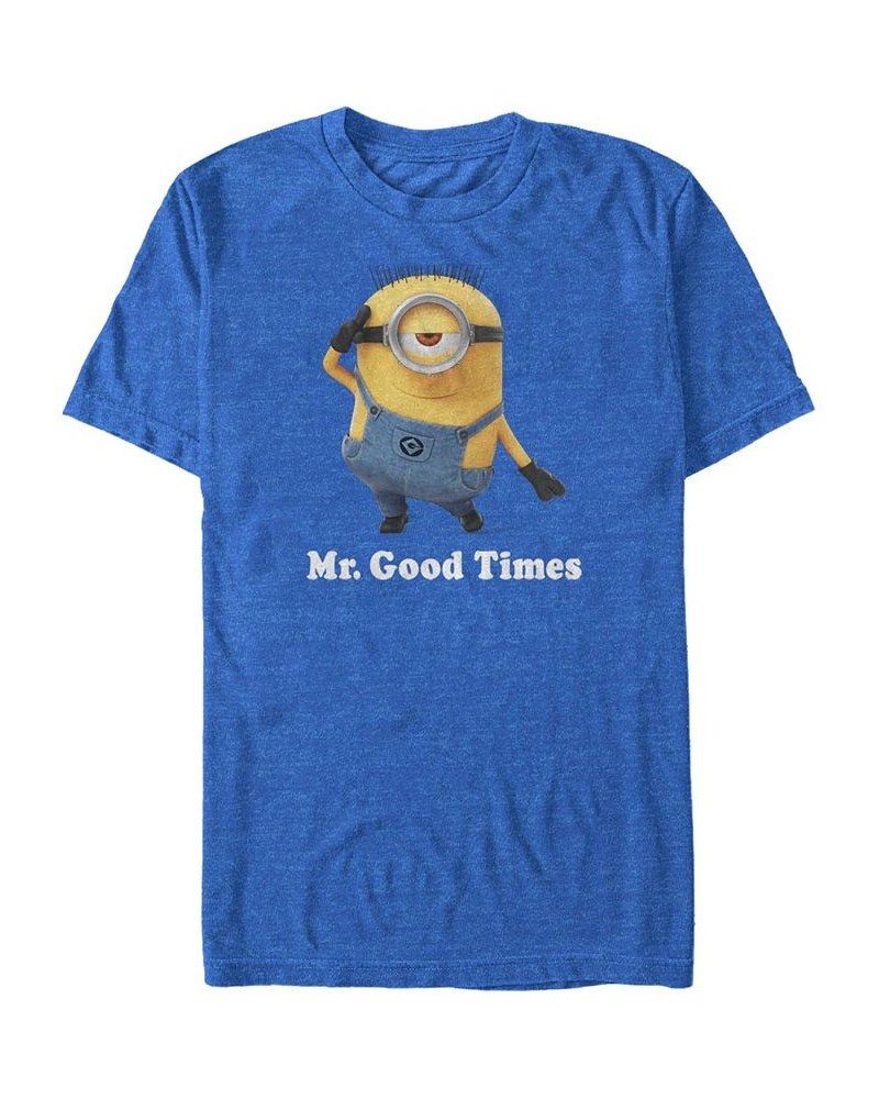 Minions Illumination Men's Despicable Me Mr. Good Times Short Sleeve T-Shirt Gray $14.00 T-Shirts