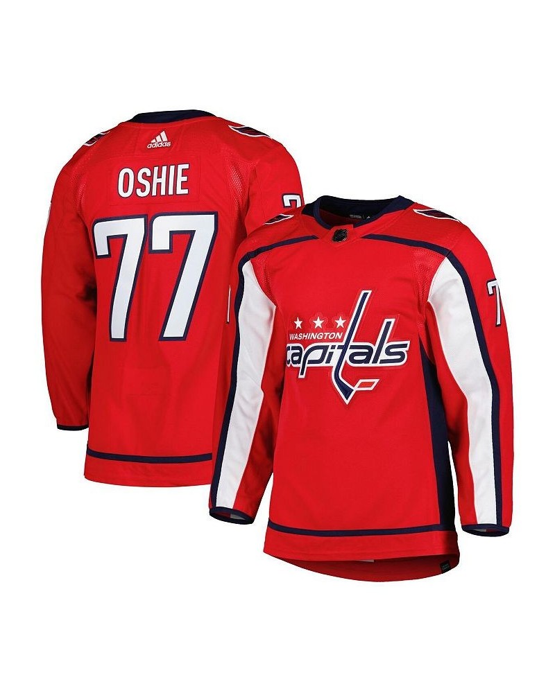 Men's TJ Oshie Red Washington Capitals Home Primegreen Authentic Pro Player Jersey $98.40 Jersey