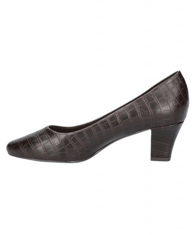 Women's Ballari Pumps Brown Croco $30.10 Shoes