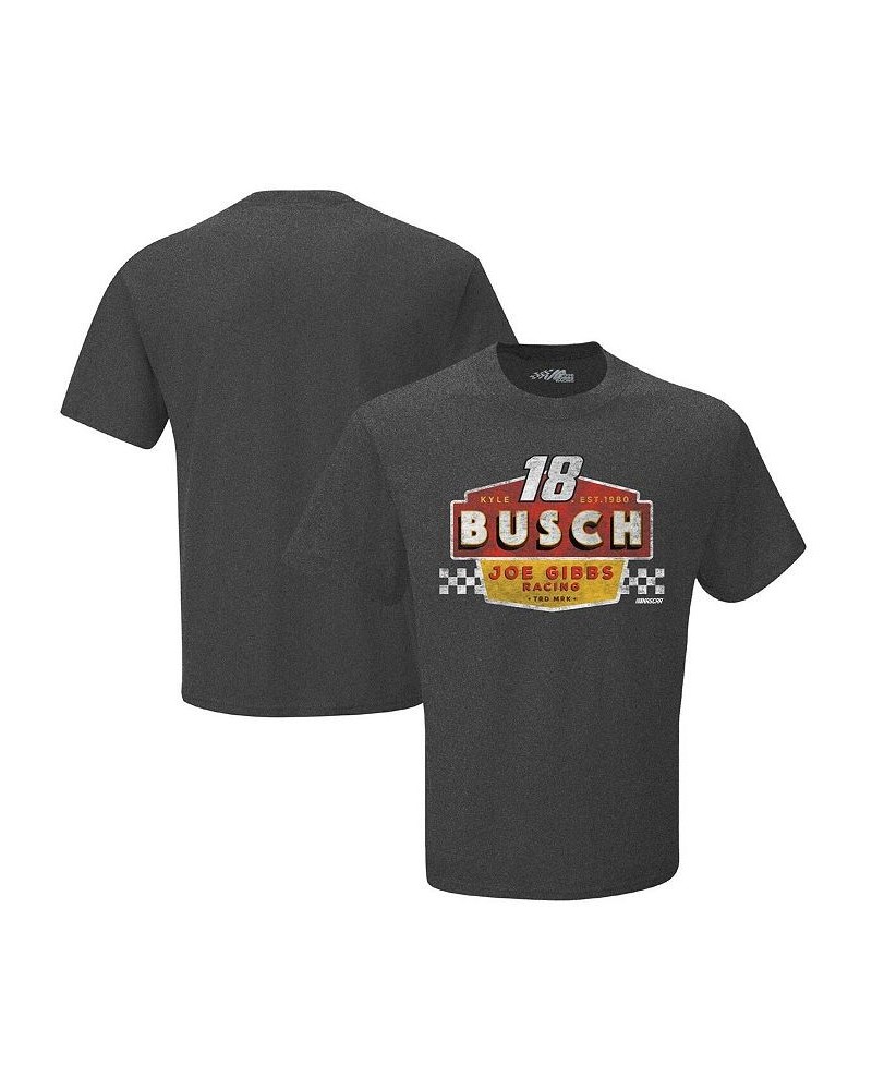 Men's Heather Charcoal Kyle Busch Vintage-Inspired Duel T-shirt $16.10 T-Shirts