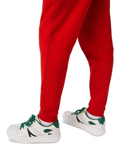 Men's Tapered-Fit Fleece Trackpants Red $46.80 Pants