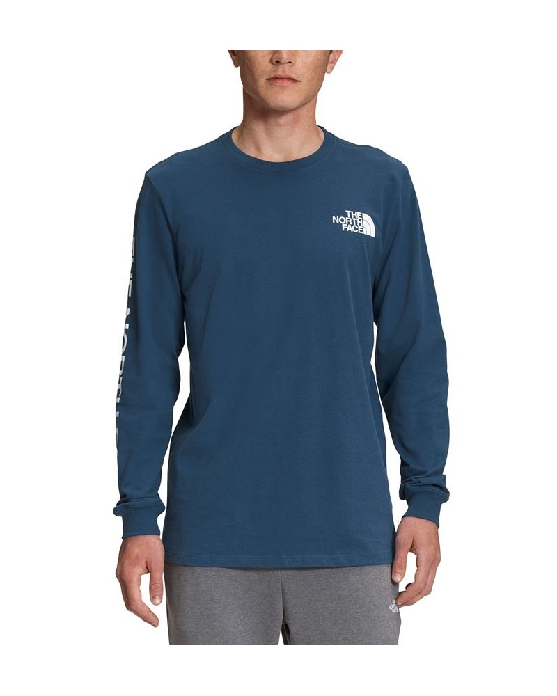 Men's Cotton Hit Long Sleeve Tee Blue $22.50 T-Shirts