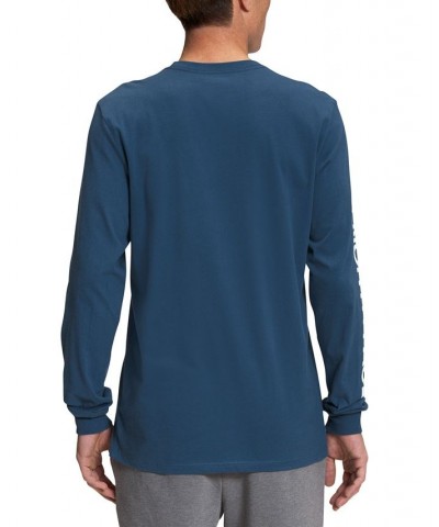 Men's Cotton Hit Long Sleeve Tee Blue $22.50 T-Shirts