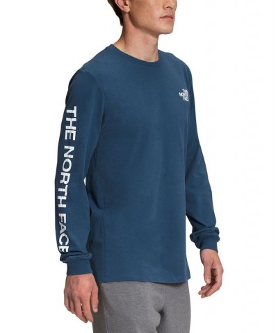 Men's Cotton Hit Long Sleeve Tee Blue $22.50 T-Shirts