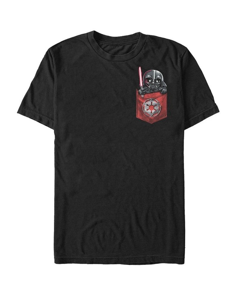 Star Wars Men's Darth Vader Cutie Pocket Short Sleeve T-Shirt Black $15.40 T-Shirts