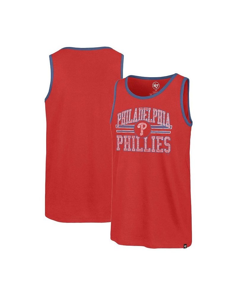 Men's Red Philadelphia Phillies Winger Franklin Tank Top $20.64 T-Shirts