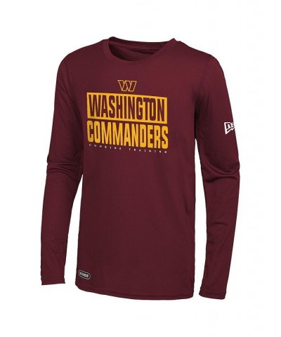 Men's Burgundy Washington Commanders Combine Authentic Offsides Long Sleeve T-shirt $18.92 T-Shirts