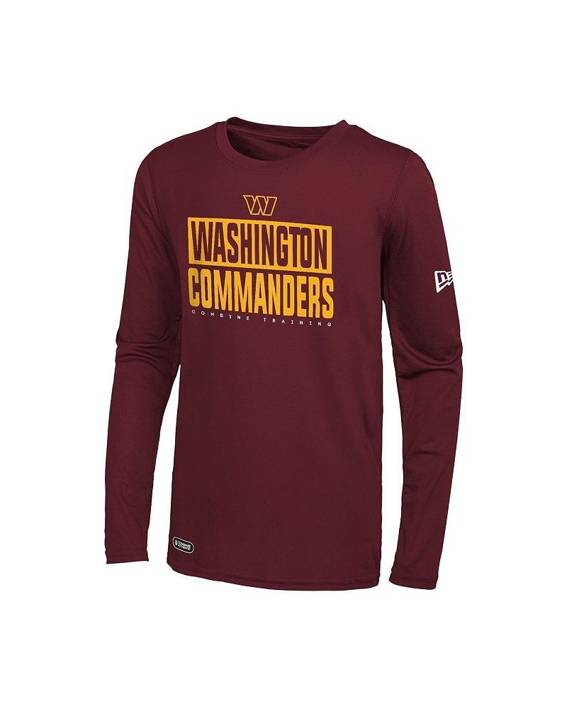 Men's Burgundy Washington Commanders Combine Authentic Offsides Long Sleeve T-shirt $18.92 T-Shirts