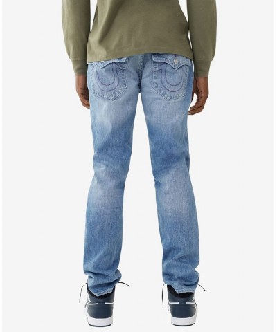 Men's Geno Flap Slim Ripped Stretch Jeans Blue $55.77 Jeans