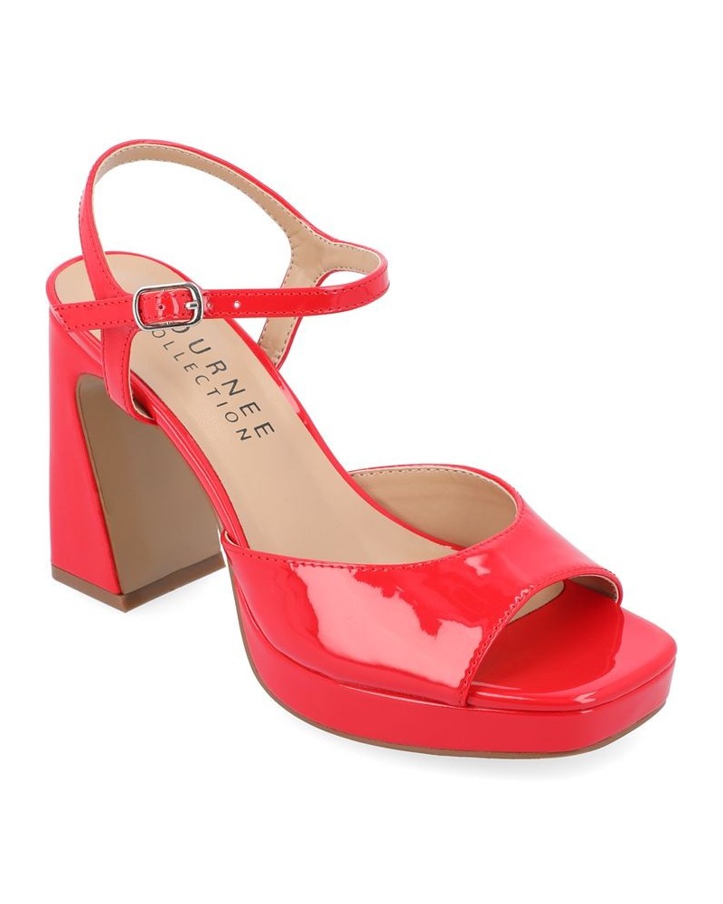 Women's Ziarre Platform Sandal Red $51.99 Shoes