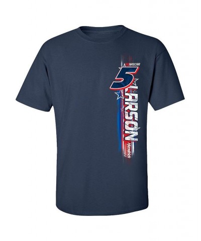 Men's Navy Kyle Larson Hendrickcars.Com Stars and Stripes T-shirt $16.42 T-Shirts