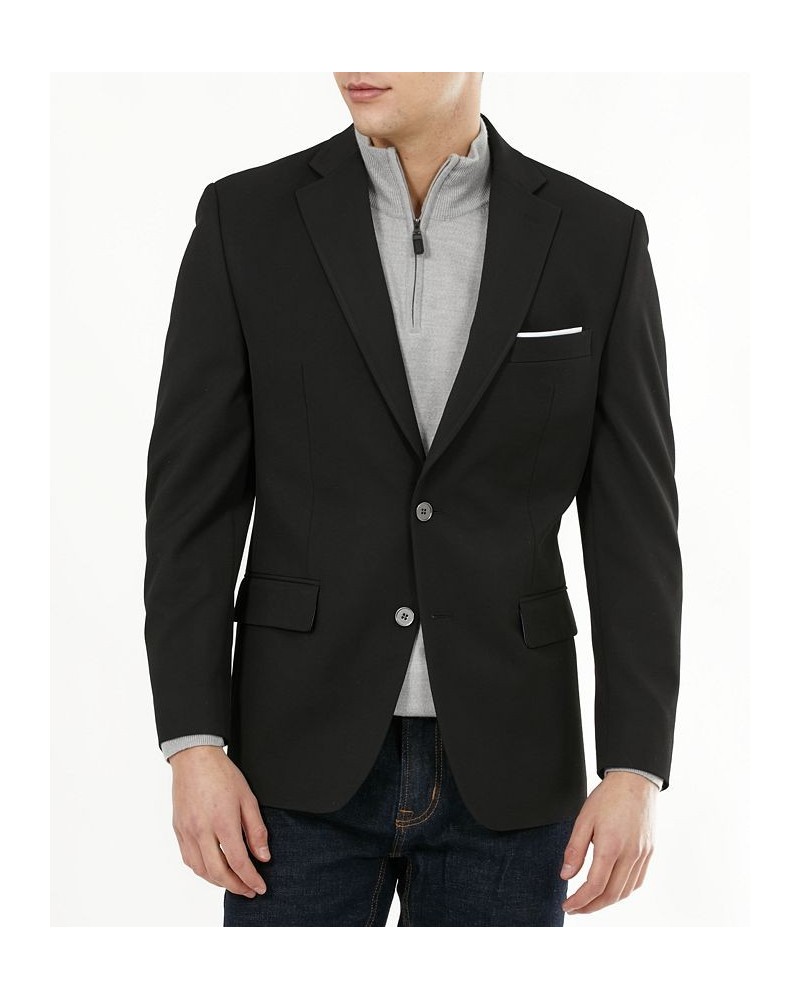 Men's Modern-Fit Stretch Solid Blazer Black $36.00 Blazers