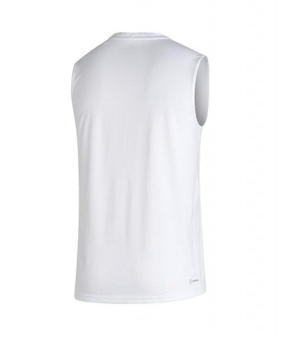 Men's White Nebraska Huskers Sideline Football Locker Creator AEROREADY Sleeveless T-shirt $19.35 T-Shirts