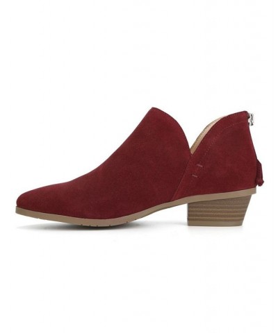 Women's Side Way Booties Red $47.52 Shoes