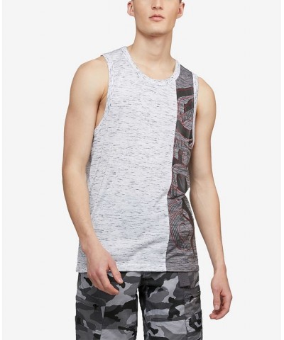 Men's Big and Tall Side Swipe Tank Top White $19.68 T-Shirts