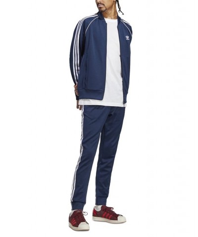 Men's Adicolor Classics SST Slim-Fit 3-Stripes Track Pants Blue $30.75 Pants