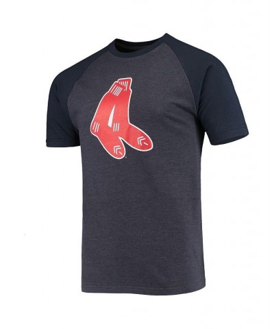 Men's Heathered Navy Boston Red Sox Raglan T-shirt $20.70 T-Shirts