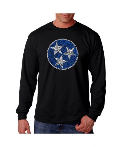 Men's Word Art - Tennessee Tristar Long Sleeve T-Shirt Black $20.00 T-Shirts