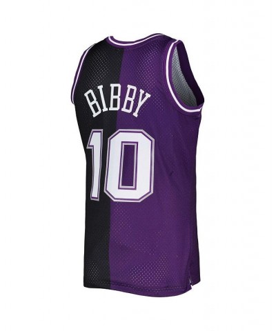 Men's Mike Bibby Purple, Black Sacramento Kings Hardwood Classics 2001-02 Split Swingman Jersey $41.07 Jersey