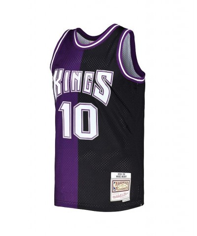 Men's Mike Bibby Purple, Black Sacramento Kings Hardwood Classics 2001-02 Split Swingman Jersey $41.07 Jersey