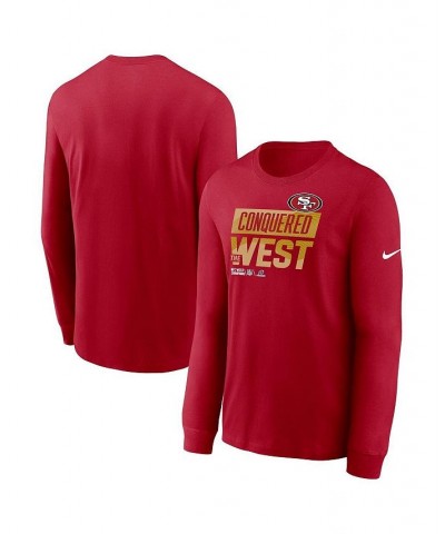 Men's Scarlet San Francisco 49ers 2022 NFC West Division Champions Locker Room Trophy Collection Long Sleeve T-shirt $30.23 T...